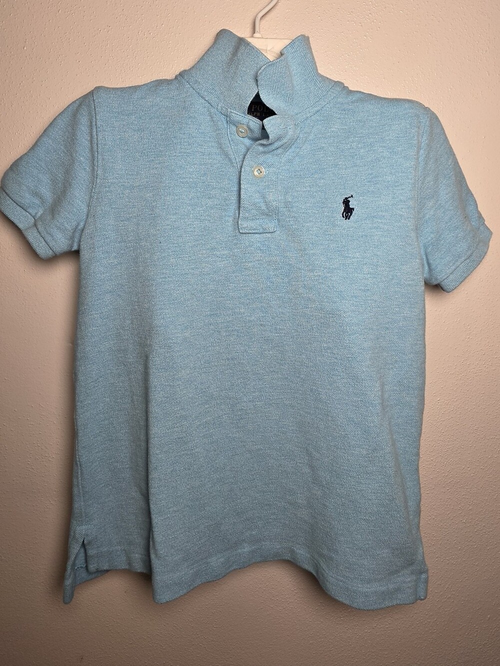 Polo by Ralph Lauren Light Blue Short Sleeve Polo with Navy Pony